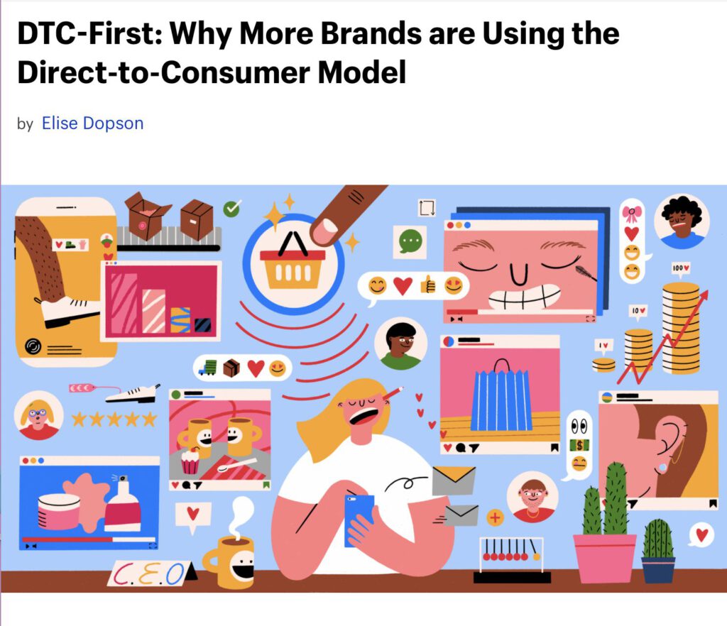 De.Be.Pe / DTC-First: Why More Brands are Using the Direct-to-Consumer Model/ Shopify - Diego Blanco - Anna Goodson Illustration Agency
