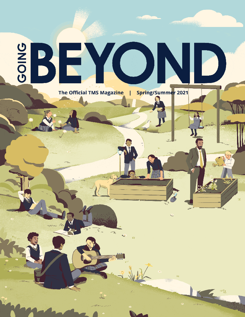 oing Beyond, New Beginnings for TMS Magazine - Nathan Hackett - Anna Goodson Illustration Agency