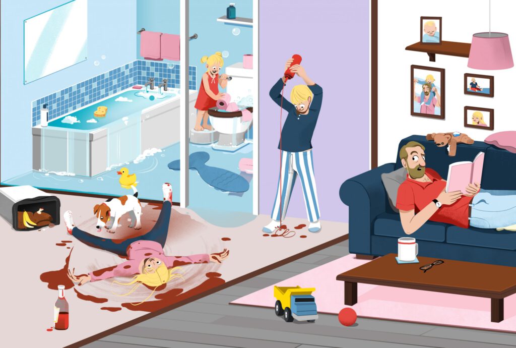 &#8216;Silence is a Scary Sound for Parents&#8217;, Parents Web - Nathan Hackett - Anna Goodson Illustration Agency