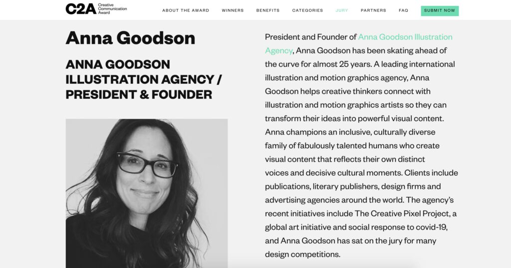 ill be on the Jury of this years C2A Creative Communication Award - Anna Goodson - Anna Goodson Illustration Agency