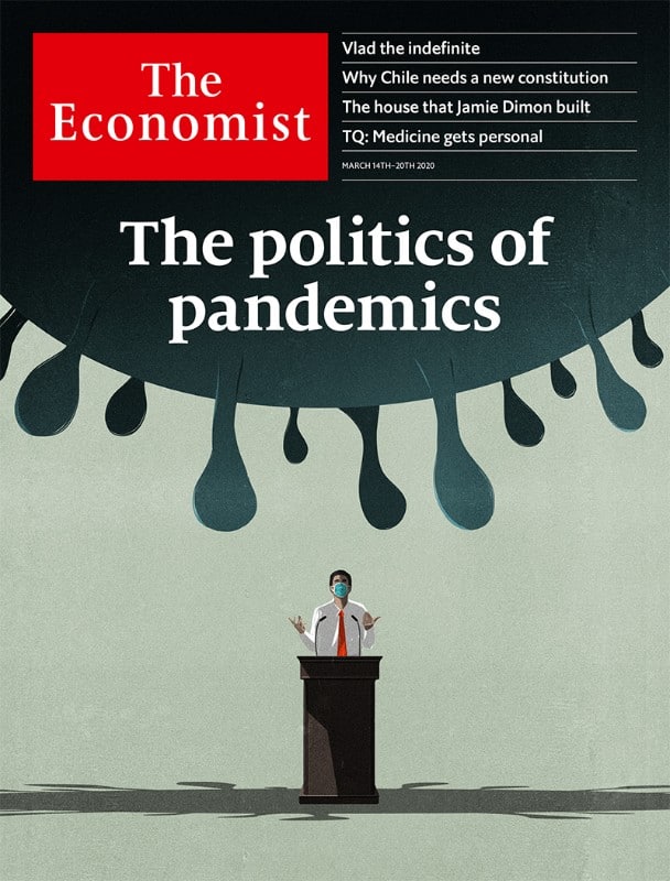 The Economist ‘The politics of pandemics’ - Andrea Ucini - Anna Goodson Illustration Agency