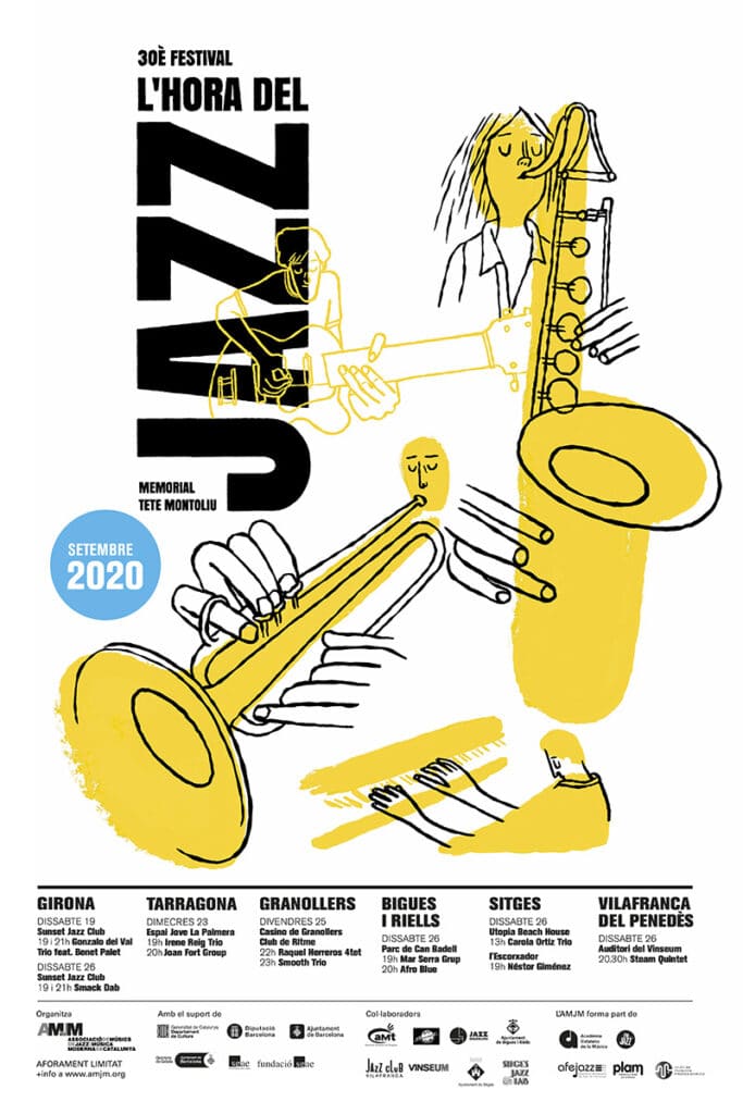Jazz Hour &#8211; Poster - Martin Tognola - Anna Goodson Illustration Agency