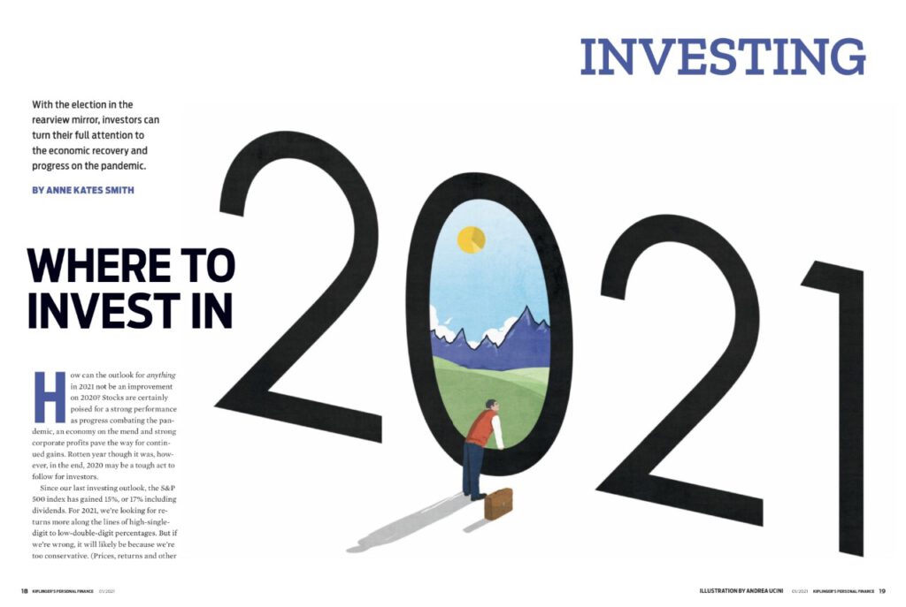 Where to Invest in 2001 (Kiplinger´s Magazine) - Andrea Ucini - Anna Goodson Illustration Agency