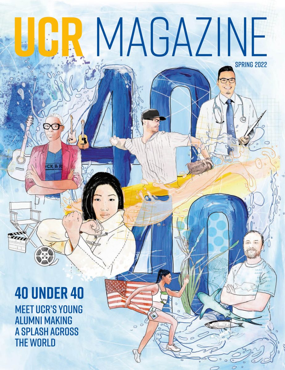 UCR Magazine, highlighting 40 exceptional alumni under the age of 40 - Tina Zellmer - Anna Goodson Illustration Agency