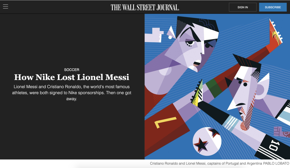 How Nike Lost Lionel Messi / The Wall Street Journal - Pablo Lobato - Anna Goodson Illustration Agency