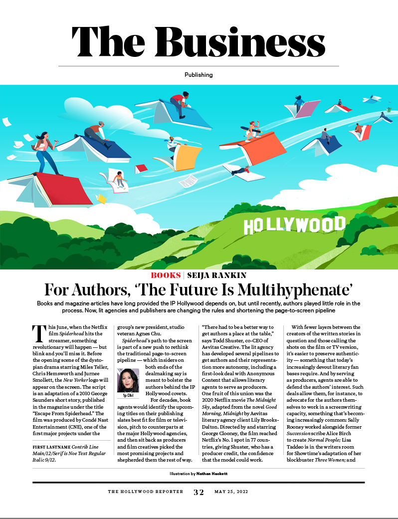 For Authors, The Future is &#8216;MultiHyphenate&#8217;, The Hollywood Reporter - Nathan Hackett - Anna Goodson Illustration Agency
