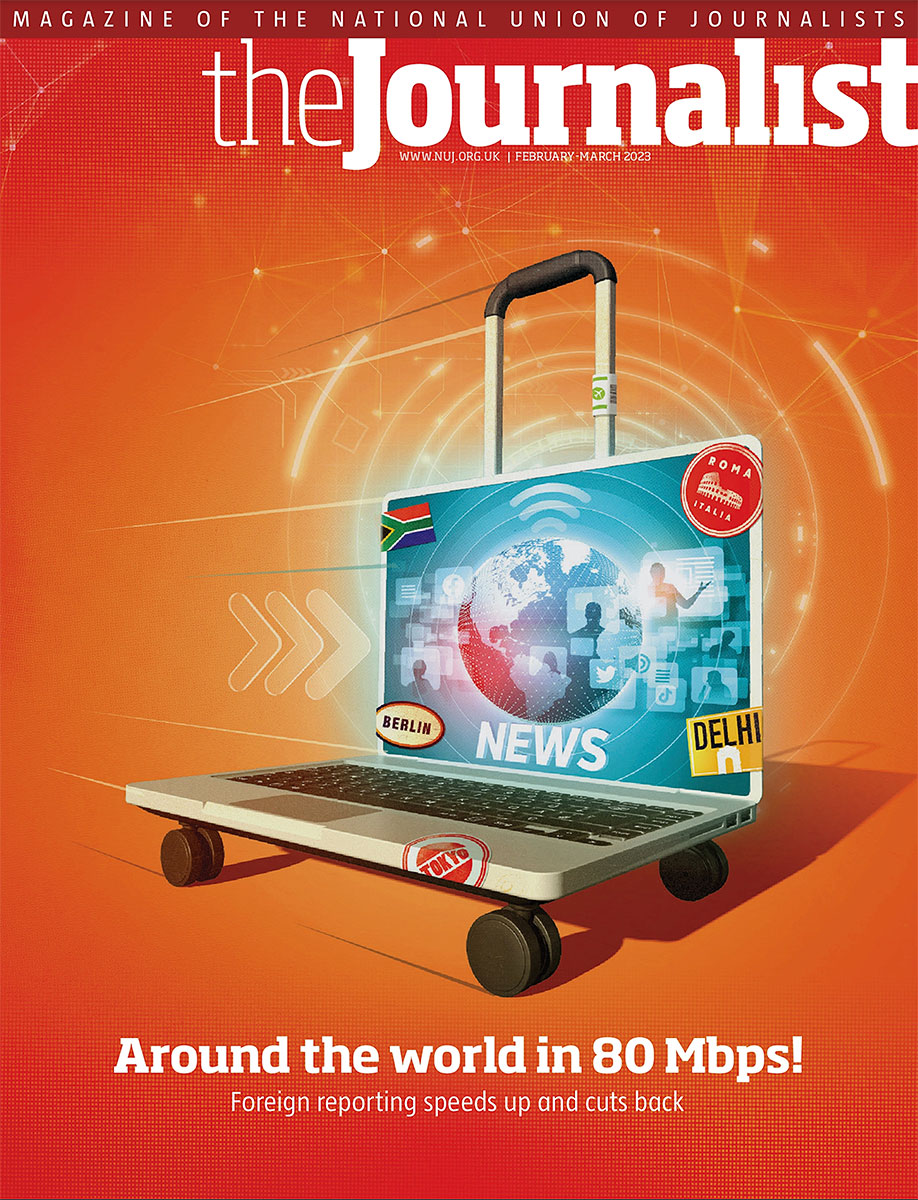 The Journalist Magazine / Around the World in 80 Mbps - Andy Potts - Anna Goodson Agence d'illustration