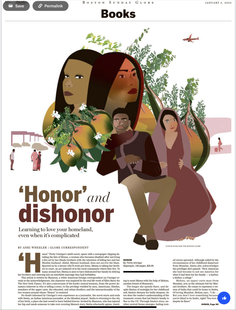 Boston Sunday Globe Book Section / Honor - Judith Rudd - Anna Goodson Illustration Agency