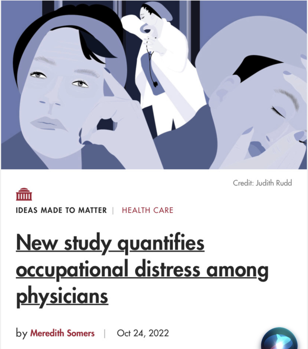 MIT Sloan School of Management /Une nouvelle étude quantifie la détresse professionnelle chez les médecins - Judith Rudd - Anna Goodson Agence d'illustration