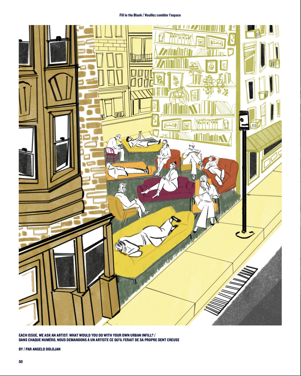 Block Magazine / Que faire d&#8217;un terrain vague entre deux immeubles urbains - Angelo Dolojan - Anna Goodson Agence d'illustration