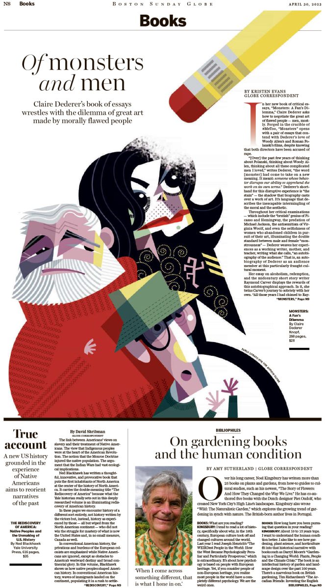 Illustrates three portraits / Boston Globe Book Review / - Pablo Lobato - Anna Goodson Illustration Agency