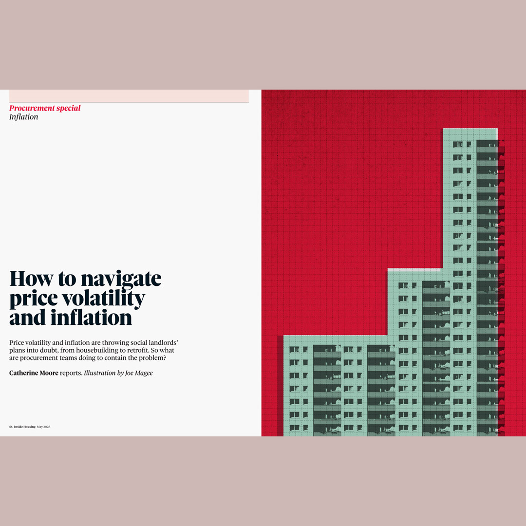 Inside Housing magazine (London) / feature about the effect of inflation on the landlors - Joe Magee - Anna Goodson Illustration Agency