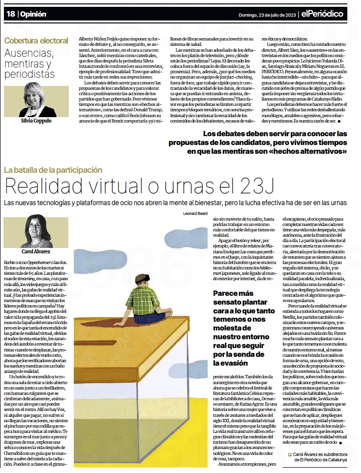 El Periódico de Catalunya / Carol Alvarez reflects on an election day - Leonard Beard - Anna Goodson Illustration Agency