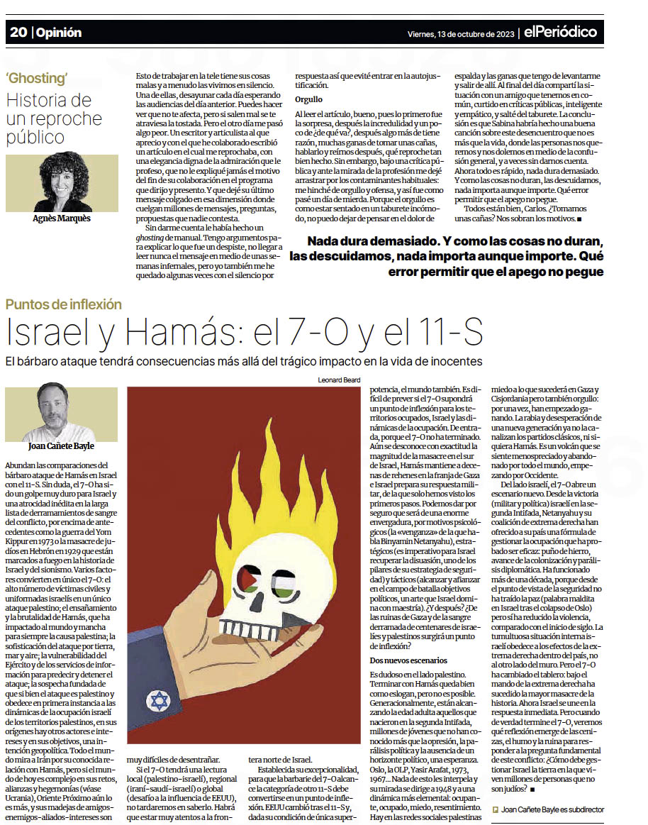 El Periódico de Catalunya / Illustration for an opinion article written by Joan Cañete Bayle - Leonard Beard - Anna Goodson Illustration Agency