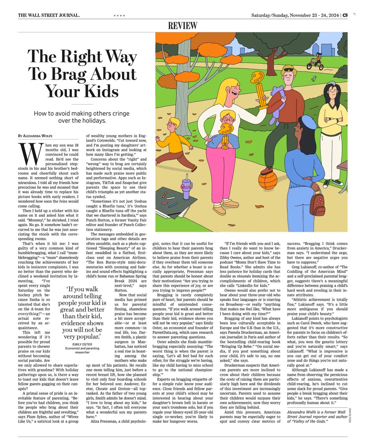 Diego Blanco / Wall Street Journal / The Right Way To Brag About 