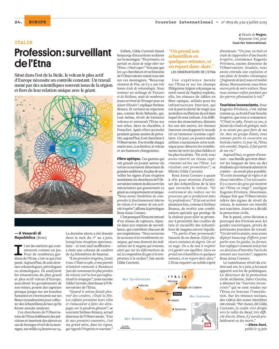 Courrier International / Spiro Volcano - Joe Magee - Anna Goodson Illustration Agency