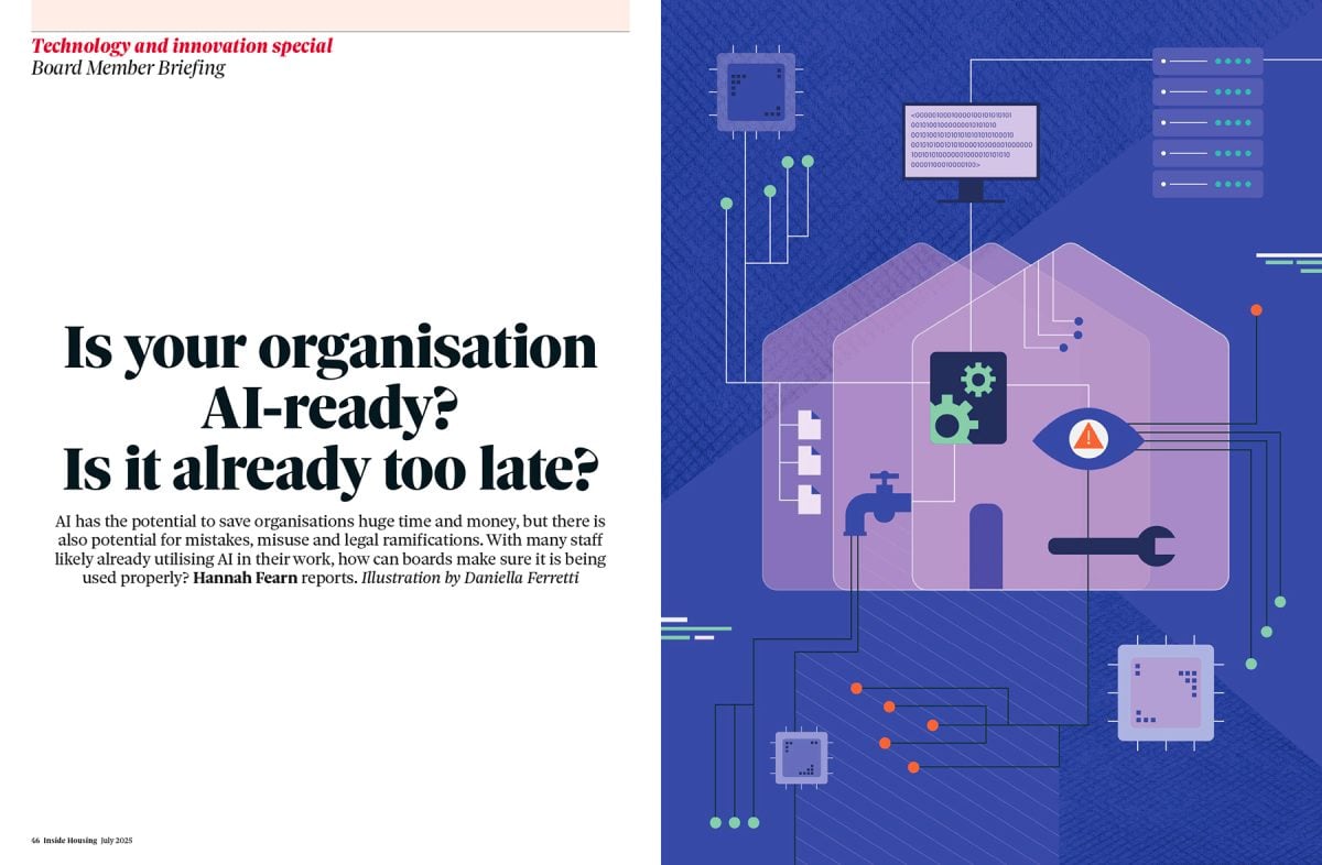 Inside Housing / AI usage in Housing sector - Daniella Ferretti - Anna Goodson Illustration Agency