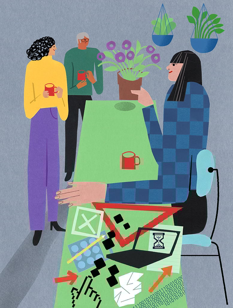 Psychologie heute / Editorial illustration series &#8220;Staying mentally healthy in your job&#8221; - Stephanie Wunderlich - Anna Goodson Illustration Agency