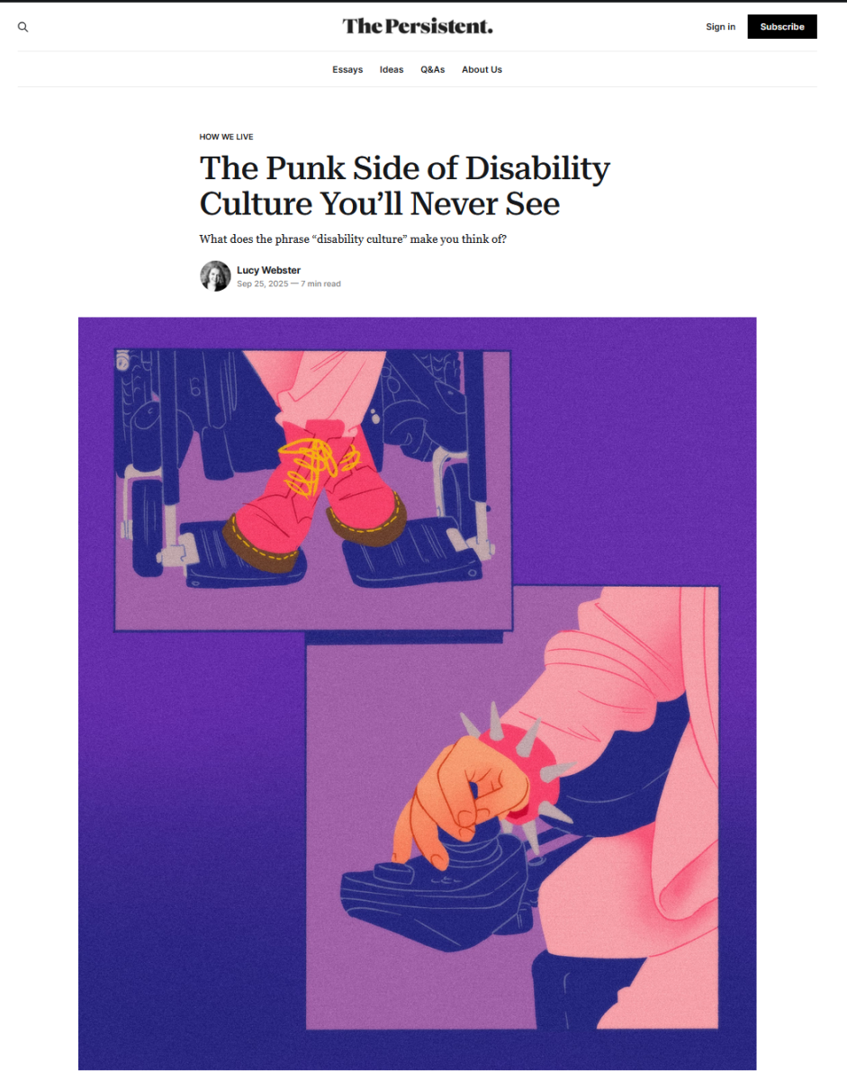 The Persistent / Le côté punk de la culture du handicap que vous ne verrez jamais - Marella Moon Albanese - Anna Goodson Agence d'illustration