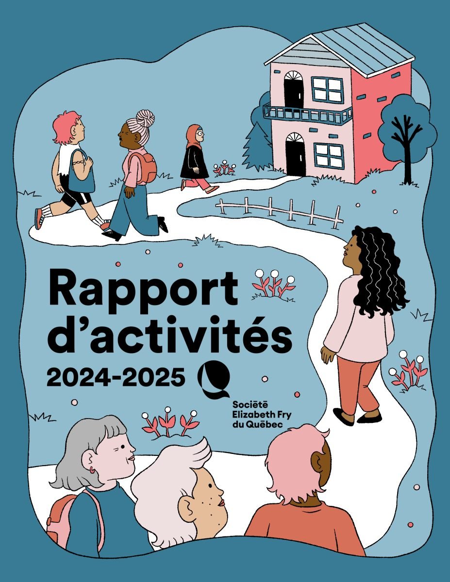 The Elizabeth Fry Society of Quebec / Annual Report cover - Audrey Malo - Anna Goodson Illustration Agency