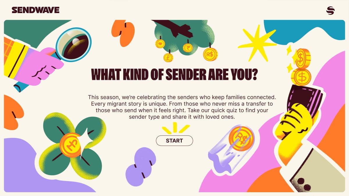 Sendwave / What kind of sender are you? - Leo Vargas - Anna Goodson Illustration Agency