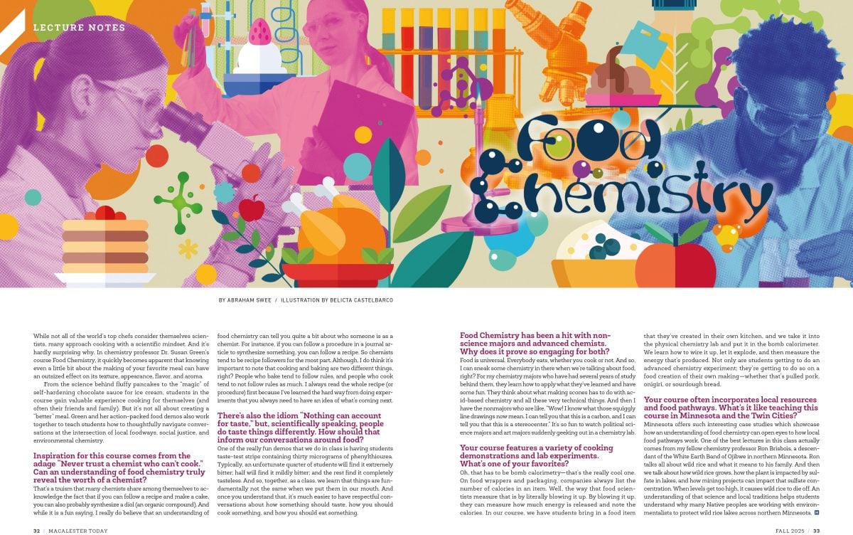 Macalester Today / Food Chemistry Lecture Notes Fall 2025 - Belicta Castelbarco - Anna Goodson Illustration Agency