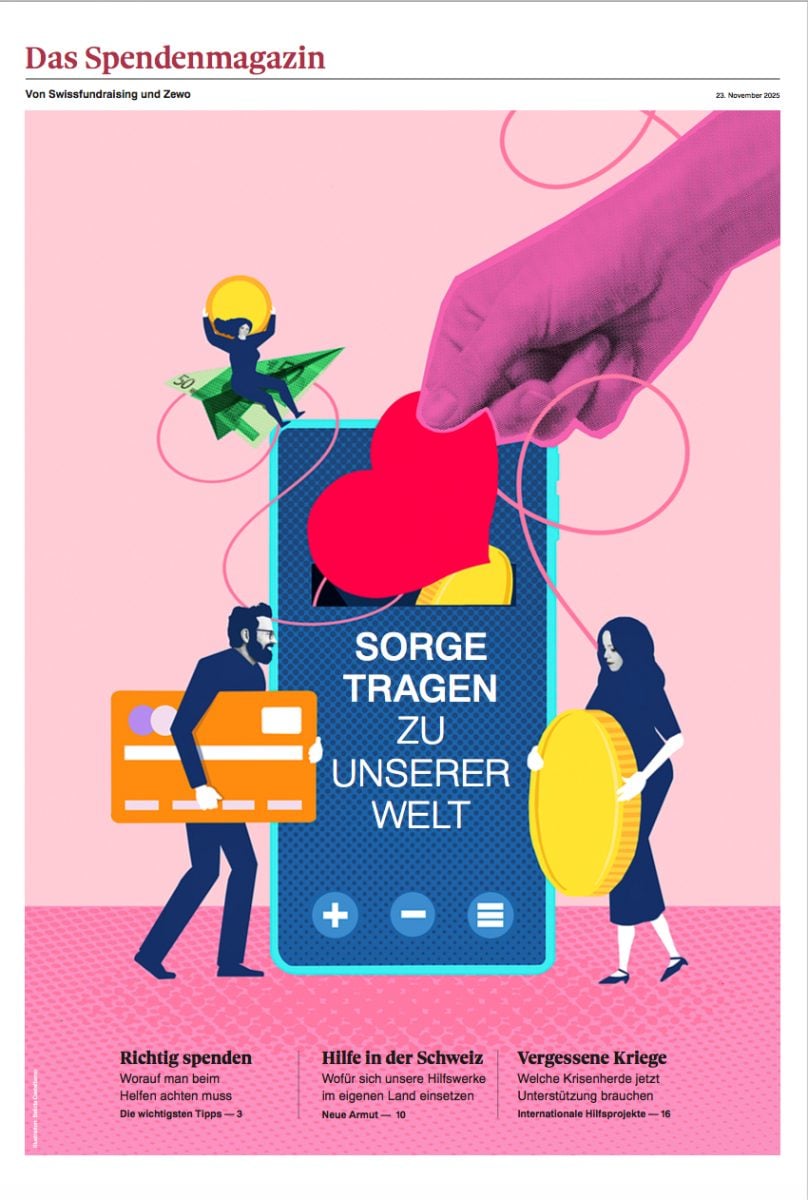 Spendenmagazin 2025 SonntagsZeitung Switzerland / Donation Magazine 2025 - Belicta Castelbarco - Anna Goodson Illustration Agency