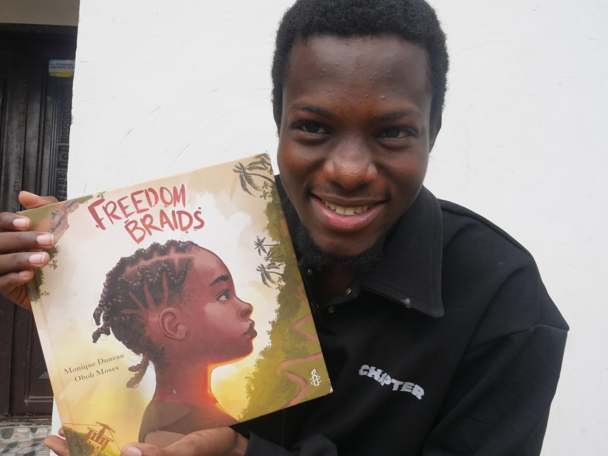 Lantana Publishing &#8211; Américas Book Award / 2025 Américas Award Honor Book/Freedom Braids - Oboh Moses - Anna Goodson Illustration Agency