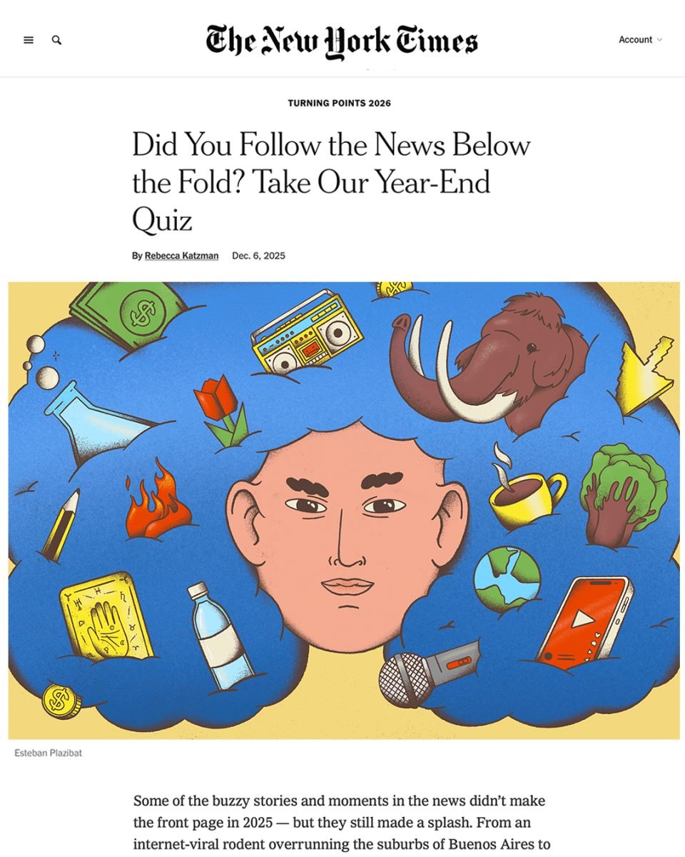 The New York Times / Turning points 2026 - Esteban Plazibat - Anna Goodson Illustration Agency