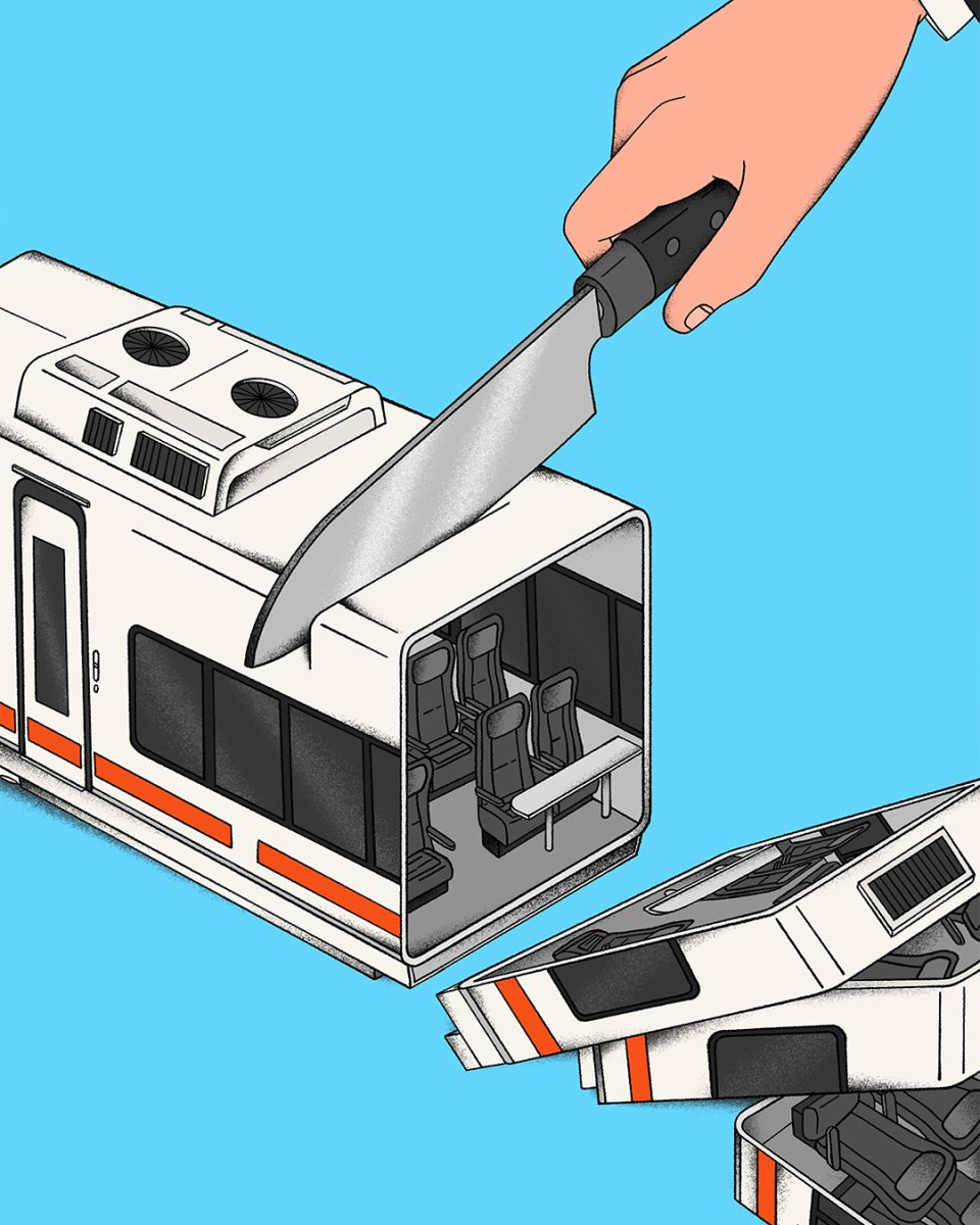 Cicero /Problèmes sur le réseau ferroviaire - Esteban Plazibat - Anna Goodson Agence d'illustration