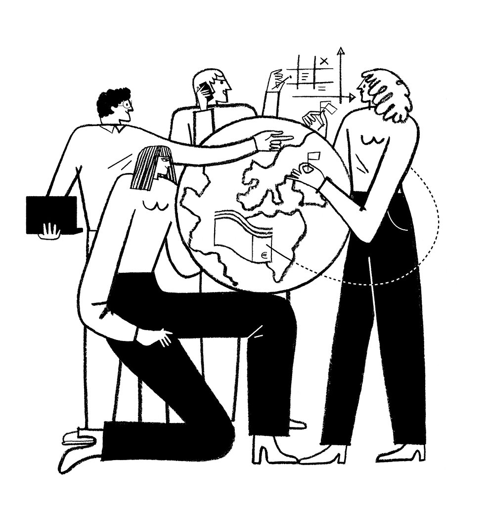 International Giving Foundation / Key brand illustration - Stephanie Wunderlich - Anna Goodson Illustration Agency