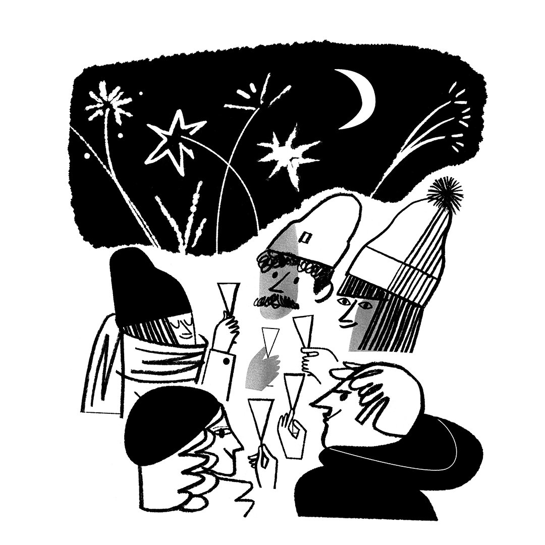 Hotel The Comodo / Happy new year - Stephanie Wunderlich - Anna Goodson Illustration Agency