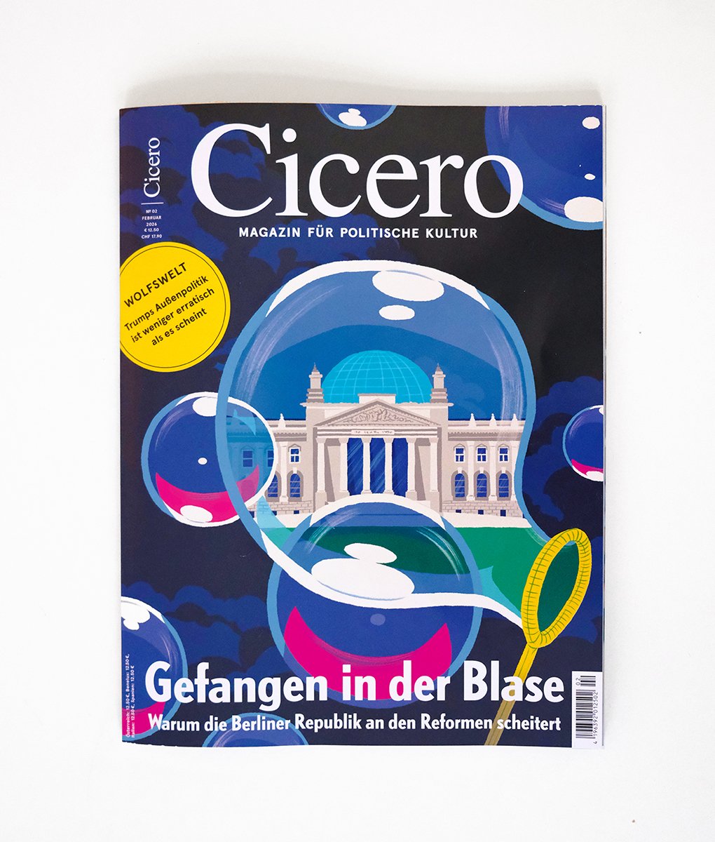 Cicero magazine / Cover of Cicero magazine - Marie Wolf - Anna Goodson Illustration Agency