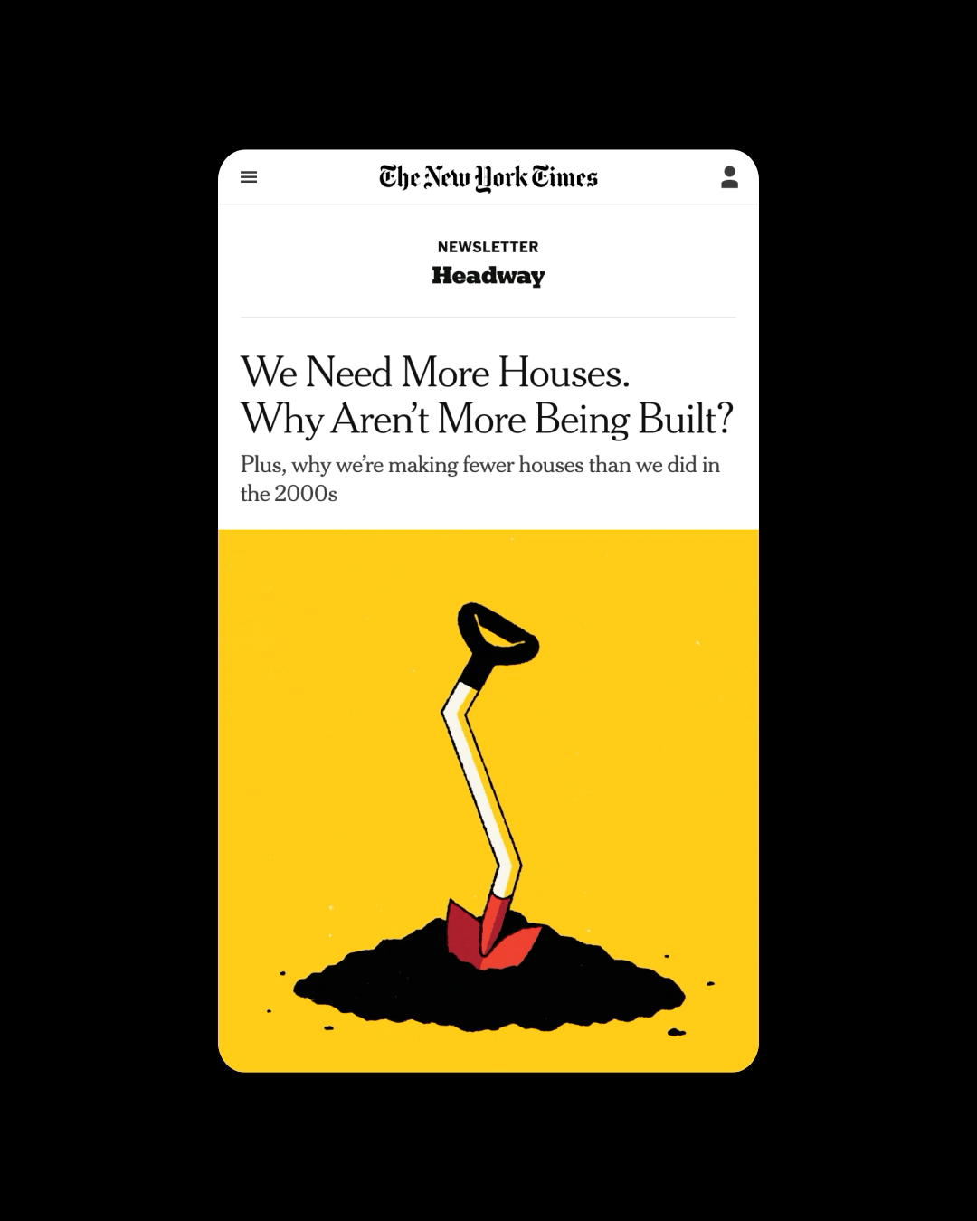 The New York Times / Headway Newsletter / Housing Starts - Maya Nguyen - Anna Goodson Illustration Agency