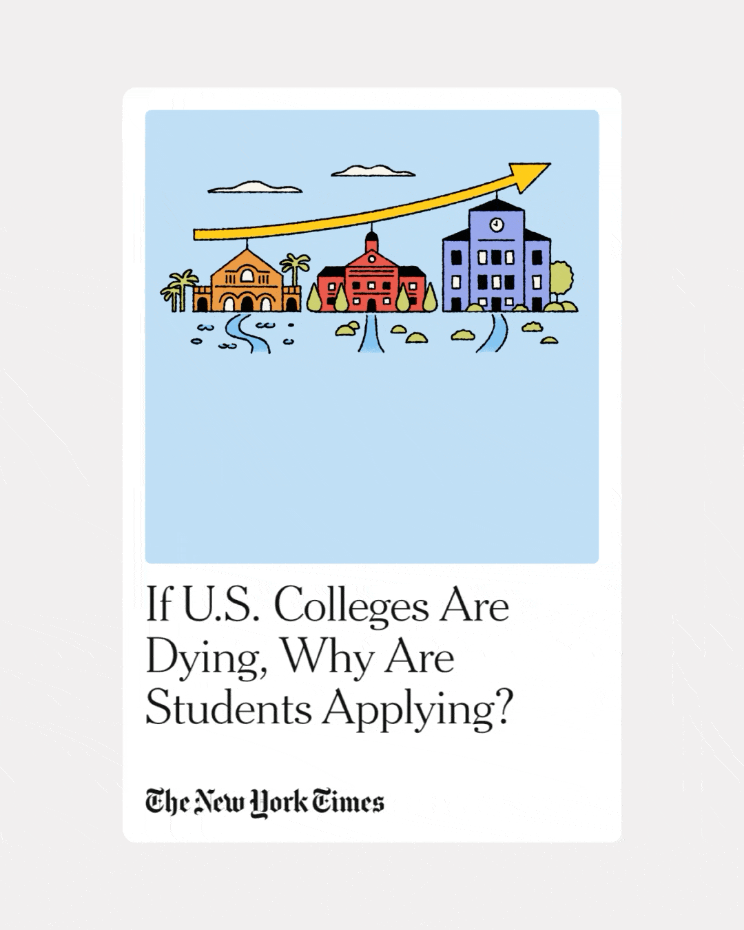 The New York Times / Headway Newsletter / College Applications - Maya Nguyen - Anna Goodson Illustration Agency