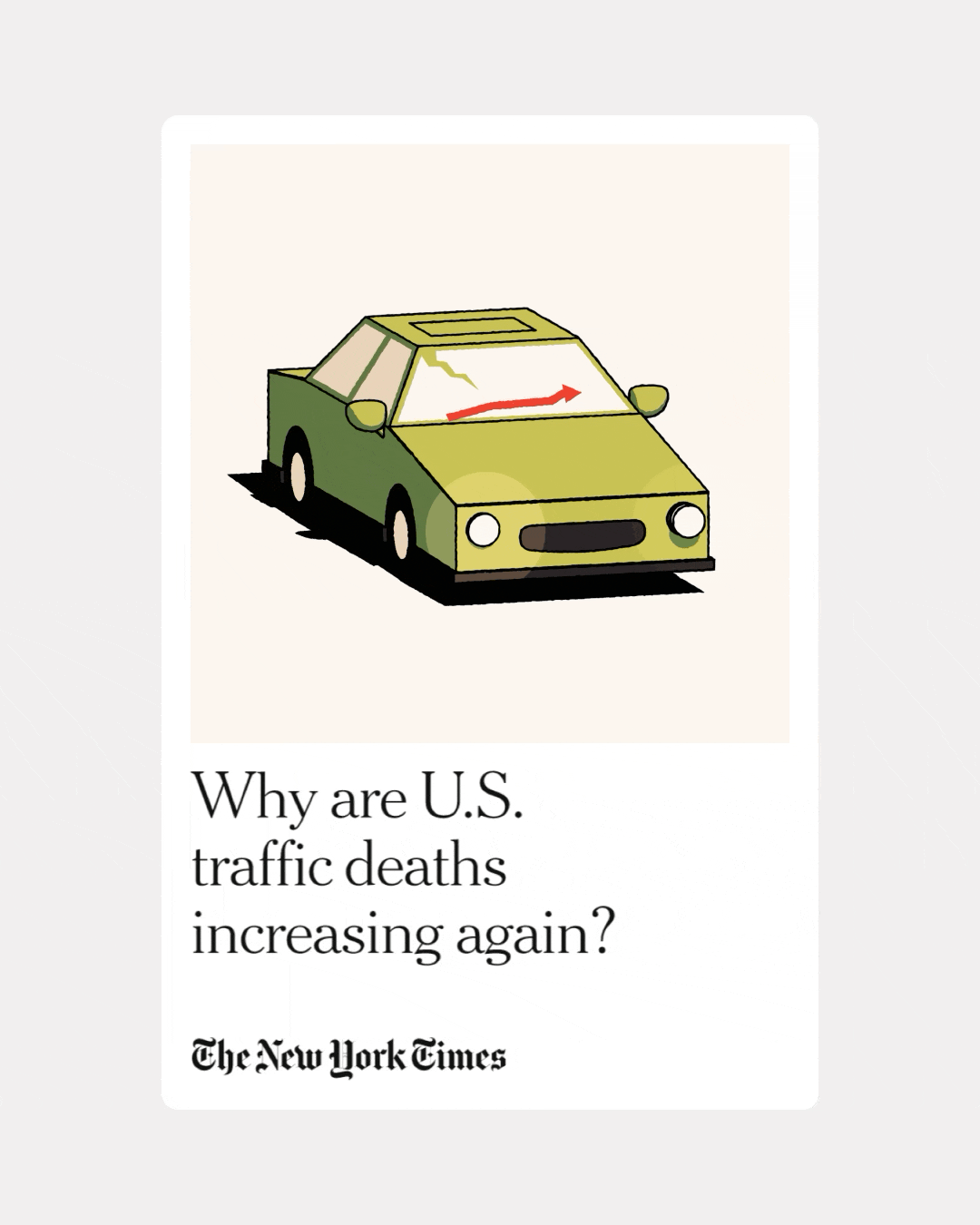 The New York Times / Headway Newsletter / Motor Vehicle Fatalities - Maya Nguyen - Anna Goodson Illustration Agency