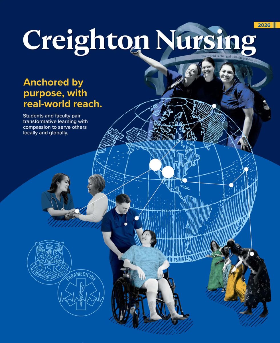 Creighton University’s College of Nursing / Cover for Spring 2026 - Belicta Castelbarco - Anna Goodson Illustration Agency