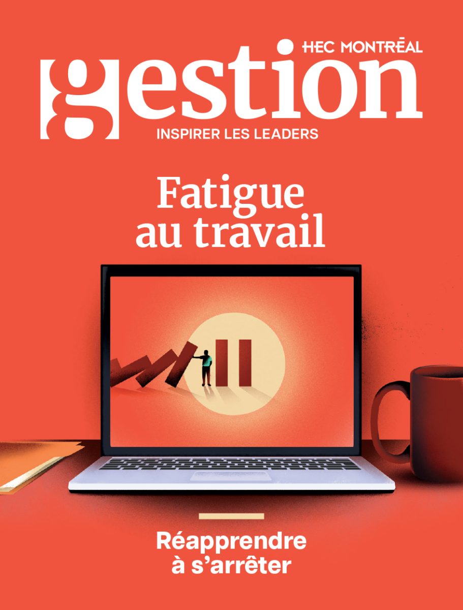 Gestion HEC Montreal / Work fatigue. Relearning how to stop - Sebastien Thibault - Anna Goodson Illustration Agency